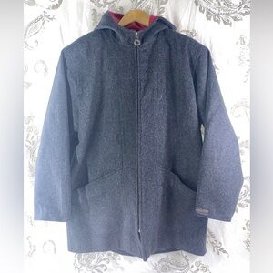 vintage pendleton woolen mills coat with red lined hood womans size 14